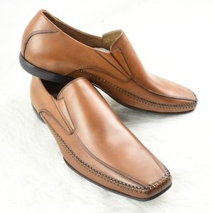 Steve Madden Leather Slip On Dress Shoes Loafers 9